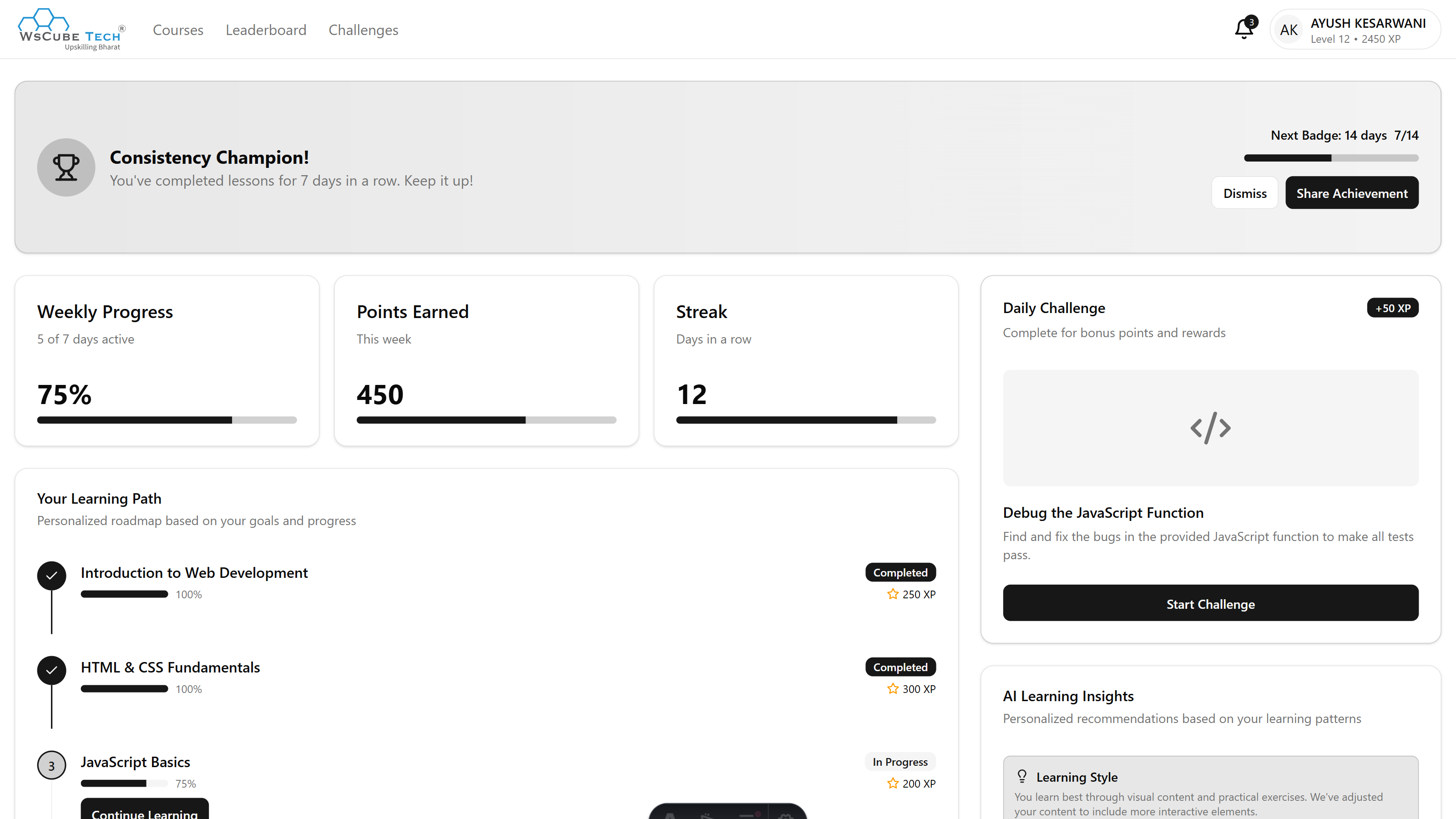 Gamification Learning Platform
